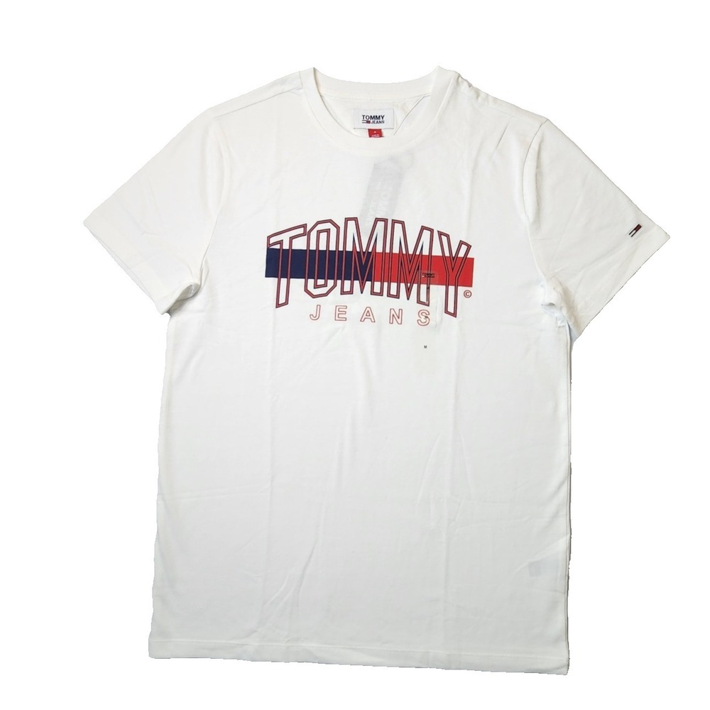Tommy Hilfiger Men's T-shirt Crewneck Graphic Tee White Size M NWT OEM
